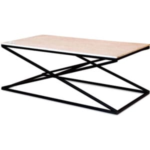 Ravi Industrial Marble Top Coffee Table