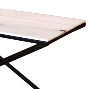 Ravi Industrial Marble Top Console Table