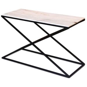 Ravi Industrial Marble Top Console Table