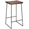 Ravi Industrial Rectangular Wooden Seat Bar Stool