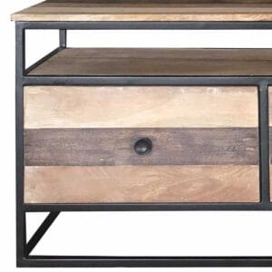Retro Industrial Reclaimed TV Unit 2 Drawer