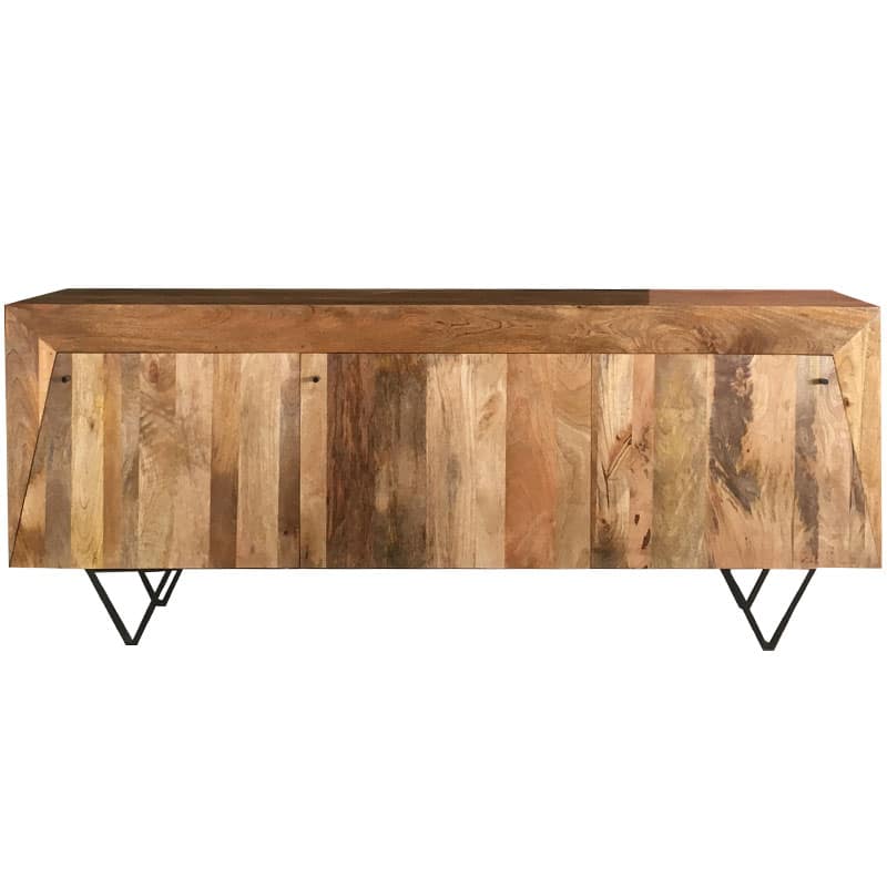 Jaipur Tapas Light Mango 3 Door Sideboard | Iron Base