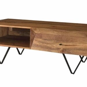 Jaipur Tapas Light Mango Coffee Table 1 Drawer | Iron Base