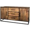 Industrial 2 Door 3 Drawer Sideboard | Light Mango