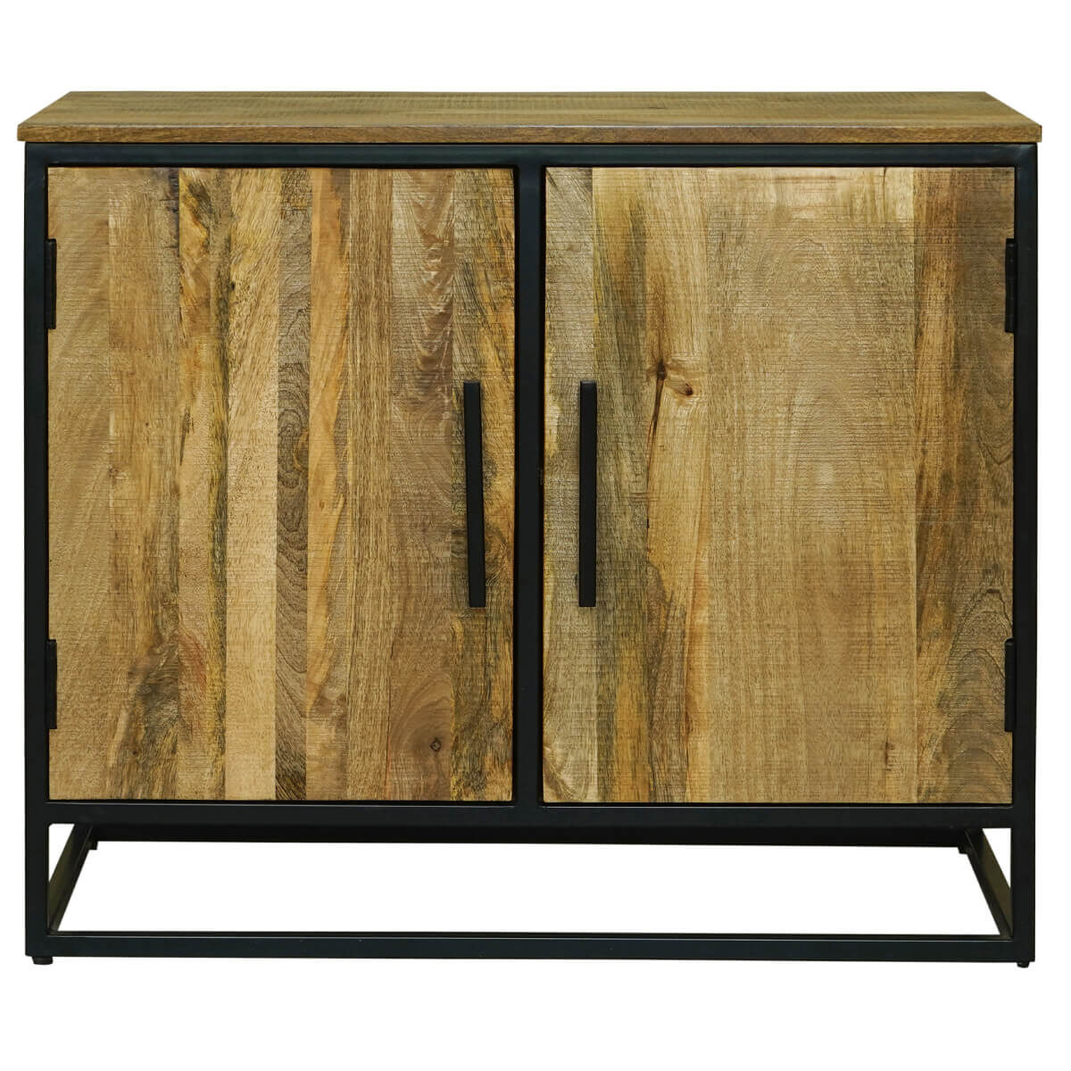 Industrial 2 Door Small Sideboard | Light Mango