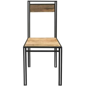 Industrial Dining Chair x1 Light Mango Solid Wood