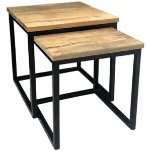 Industrial Nest Of 2 Tables | Light Mango
