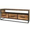 Industrial Open Shelf TV Unit 140cm | Light Mango