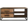 Industrial TV Unit 2 Drawer Light Mango