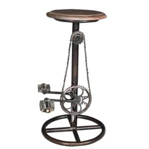 Cycle Stool | Wooden Top | Mango Wood Coffee Finish