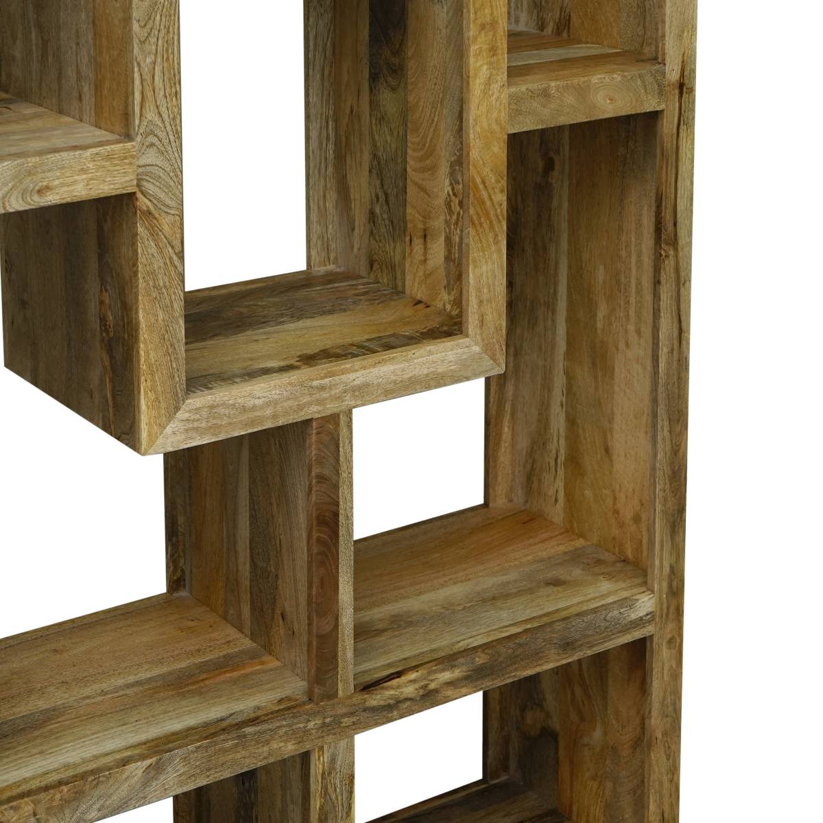 Yoga 100cm Wide Mango Bookcase Walnut Colour Detail YOGA001B