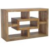 Artisan Tile Carved Chestnut Console Table Mango Wood