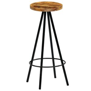 Bar Chairs 2 pcs Solid Mango Wood 30x30x76 cm