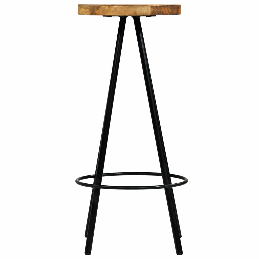 Bar Chairs 2 pcs Solid Mango Wood 30x30x76 cm