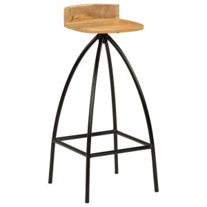 Bar Chairs 2 Pcs Solid Mango Wood 40X40X82 Cm