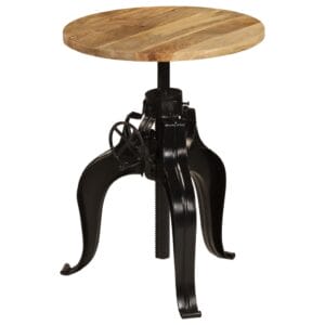 Adjustable Crank Bar Table Solid Mango Wood 60x(76-110) cm