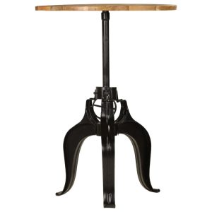 Adjustable Crank Bar Table Solid Mango Wood 75x(76-110) cm