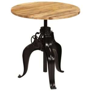 Adjustable Crank Bar Table Solid Mango Wood 75x(76-110) cm