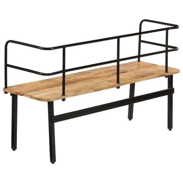Industrial Style Bench 120X40X70 Cm Solid Mango Wood