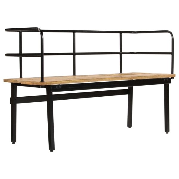 Industrial Style Bench 120x40x70 cm Solid Mango Wood