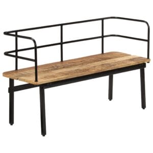 Industrial Style Bench 120x40x70 cm Solid Mango Wood