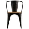 Casa Black Dining Chairs 2 pcs Solid Mango Wood 51x52x84 cm