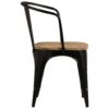 Casa Black Dining Chairs 2 pcs Solid Mango Wood 51x52x84 cm