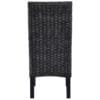 Casa Black Dining Chairs 4 pcs Kubu Rattan and Mango Wood