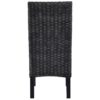 Casa Black Dining Chairs 4 pcs Kubu Rattan and Mango Wood