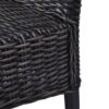 Casa Black Dining Chairs 4 pcs Kubu Rattan and Mango Wood