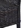 Casa Black Dining Chairs 6 pcs Kubu Rattan and Mango Wood