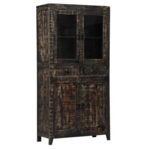 Casa Black Dresser Display Cabinet Solid Mango Wood