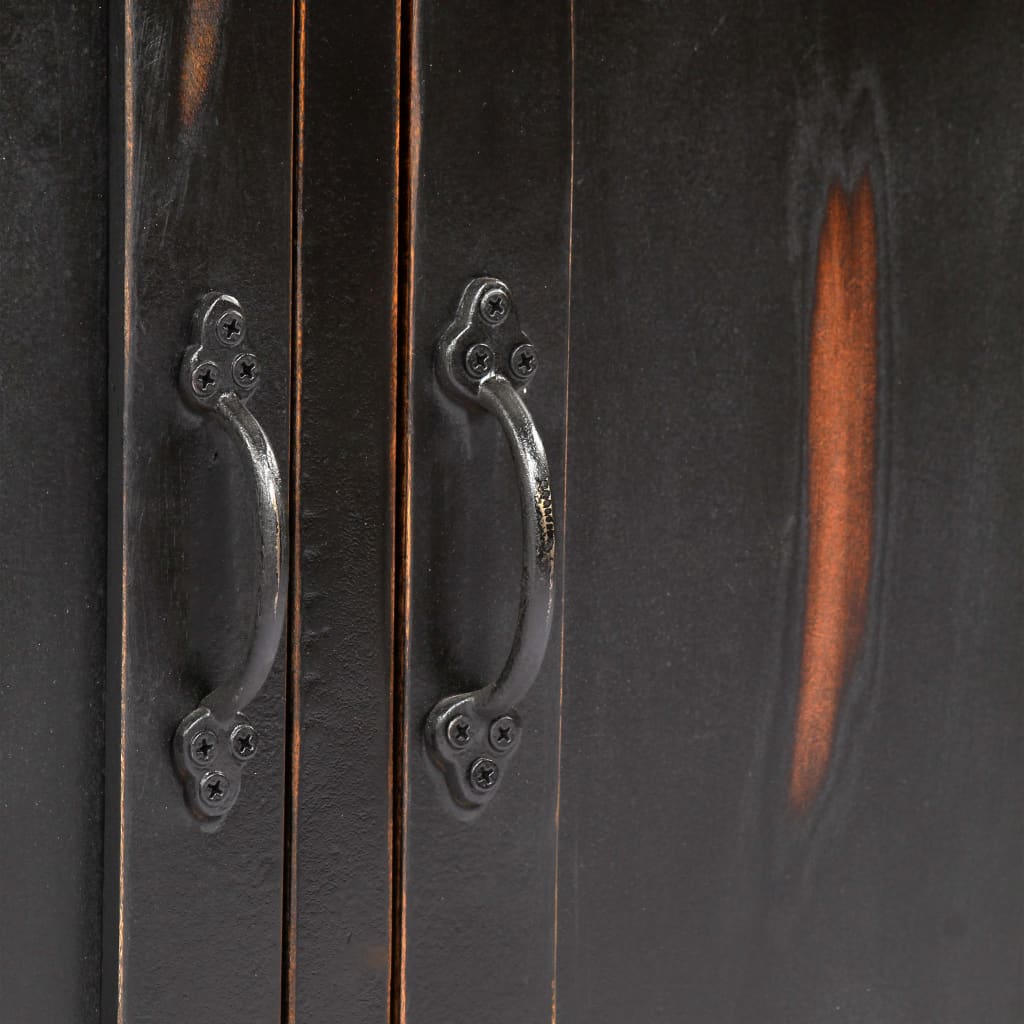 Casa Black Sideboard 160x40x80 cm Solid Mango Wood