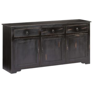 Casa Black Sideboard 160x40x80 cm Solid Mango Wood