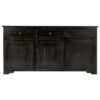 Casa Black Sideboard 160x40x80 cm Solid Mango Wood