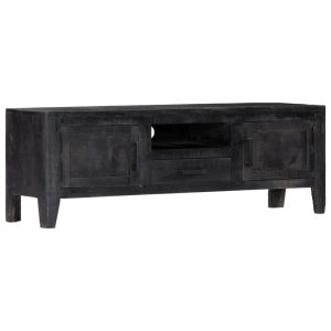Casa Black TV Cabinet 118x30x40 cm Mango Wood