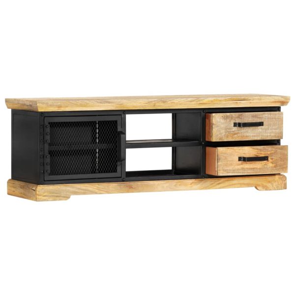 Casa Black Tv Cabinet 120X30X40 Cm Mango Wood
