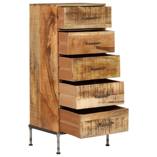 Chest Of Drawers 45X35X106 Cm Solid Mango Wood