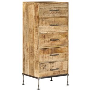 Mango Wood Tallboy Chest Of Drawers 106cm
