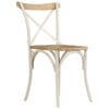 Cross Chairs 2 pcs Solid Mango Wood 51x52x84 cm White