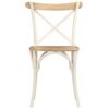 Cross Chairs 2 pcs Solid Mango Wood 51x52x84 cm White