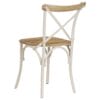 Cross Chairs 2 pcs Solid Mango Wood 51x52x84 cm White