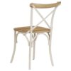 Cross Chairs 2 pcs Solid Mango Wood 51x52x84 cm White
