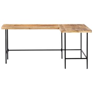 Corner Desk L Shape 120x60x76 cm Solid Mango Wood