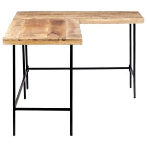 Corner Desk L Shape 120X60X76 Cm Solid Mango Wood