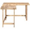 L Shape Corner Desk 120x60x76 cm Solid Mango Wood