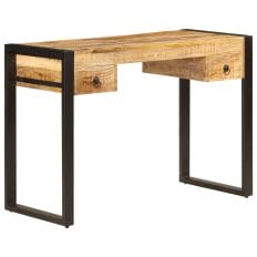Industrial Desk with 2 Drawers 110x50x77 cm Solid Mango Wood