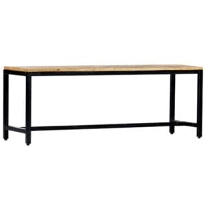 Dining Bench 120 cm Solid Rough Mango Wood