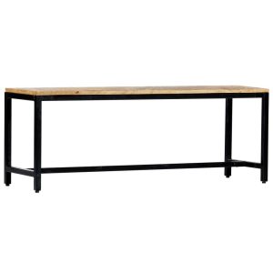 Dining Bench 120 cm Solid Rough Mango Wood