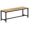 Dining Bench 120 cm Solid Rough Mango Wood